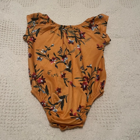 Baileys Blossom One Pieces Baileys Blossom Yellow Floral Leotard